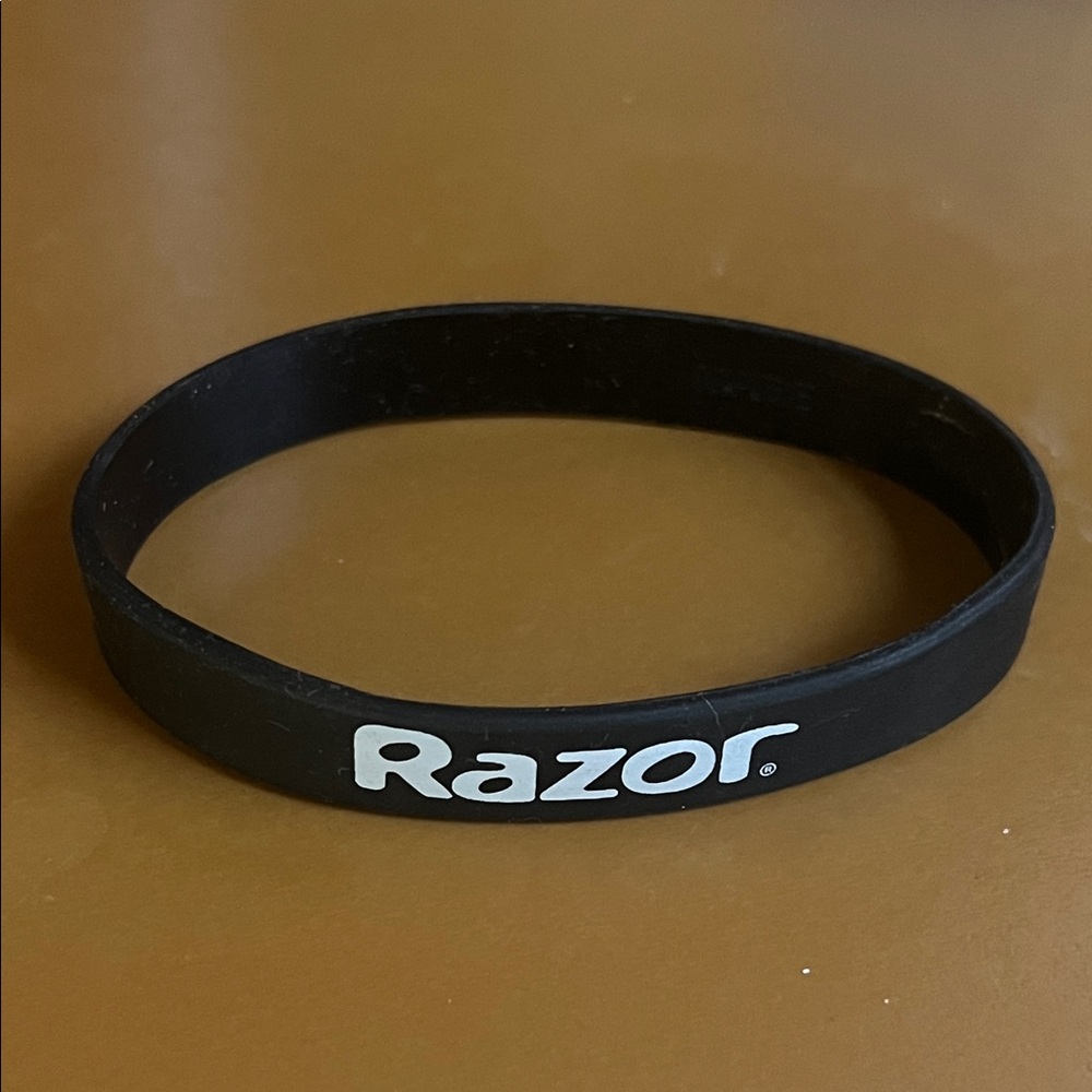 Razor scooter skater Black Silicone Bracelet wristband